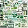 50 calcomanías de libros para Kindle Green Bookish, calcomanías estéticas de libros de lectura para niñas, calcomanías de libros para niños, calcomanías temáticas de libros