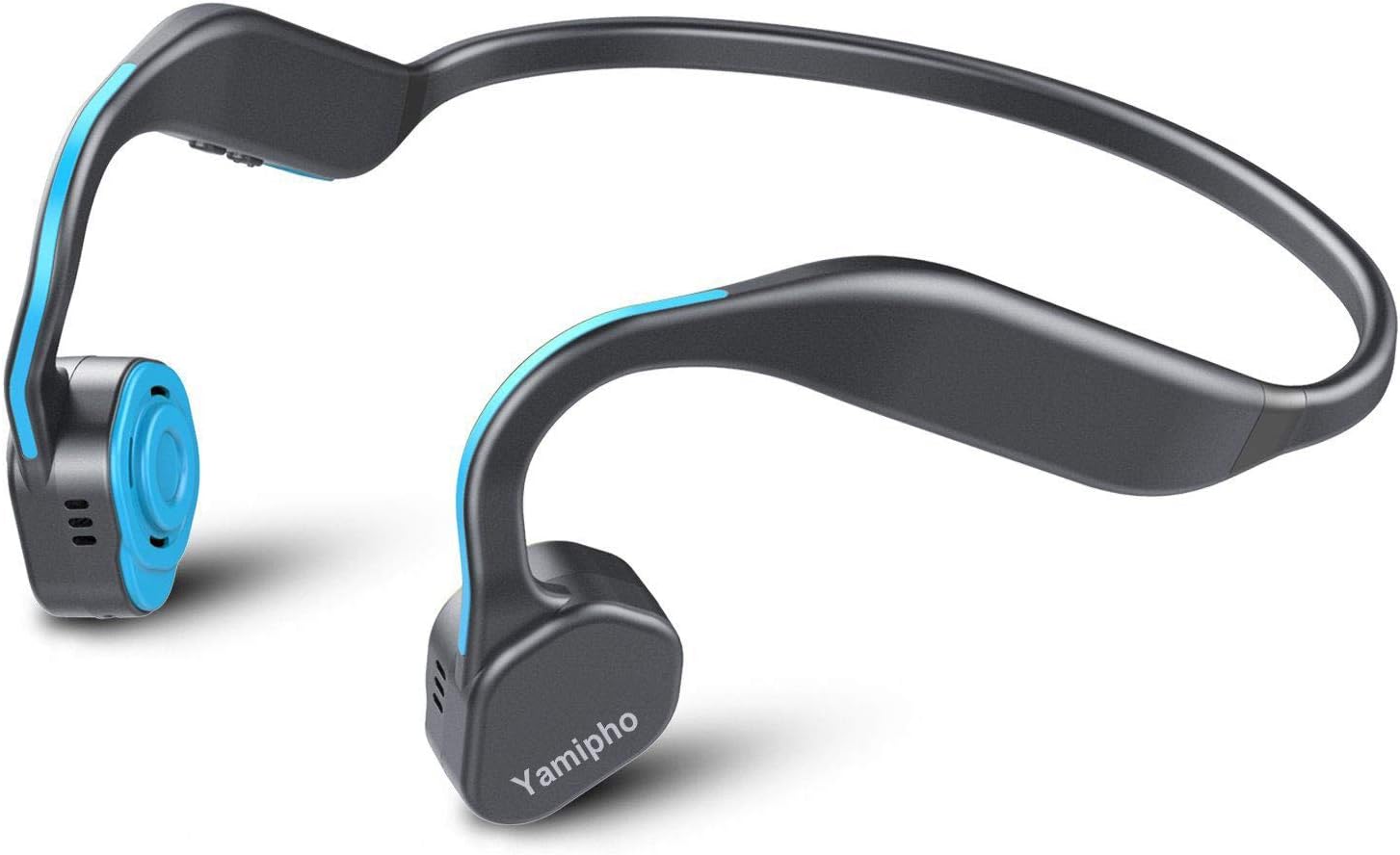 Bone Conduction Headphones Wireless Sweatproof Open Ear Headphones Bluetooth 5.0 Stereo Bone Conducting Earphones Sports Headset for Cycling Running Gym (blue)