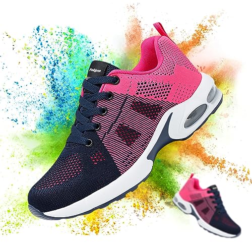 Image of Padgene Womens Sneakers Air Cushion Running Shoes Lightweight Tennis Walking Shoes Mesh Breathable Gym Work Fashion Sneakers Athletic Comfortable Casual
