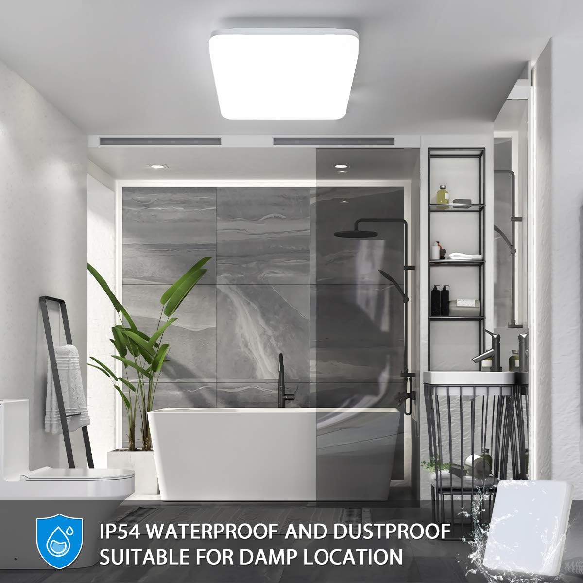 Best Quality 🔥 Oeegoo 13Inch Modern Dimmable LED Flush Mount Ceiling Light Fixtures with Remote Control, 36W 3600LM, Waterproof Square Ceiling Lamp for Bedroom, Living Room, Bathroom, Kitchen, 3000K-6500K Adjustable Top Rated Oeegoo 13Inch Modern Dimmable LED Flush Mount Ceiling Light Fixtures with Remote Control, 36W 3600LM, Waterproof Square Ceiling Lamp for Bedroom, Living Room, Bathroom, Kitchen, 3000K-6500K Adjustable