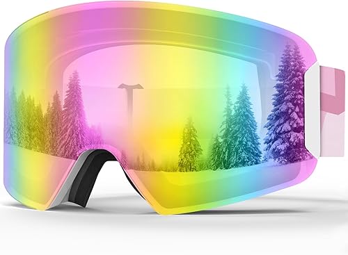 findway Gafas de esquí para niños y niñas, jóvenes, OTG antivaho sobre gafas de nieve y snowboard