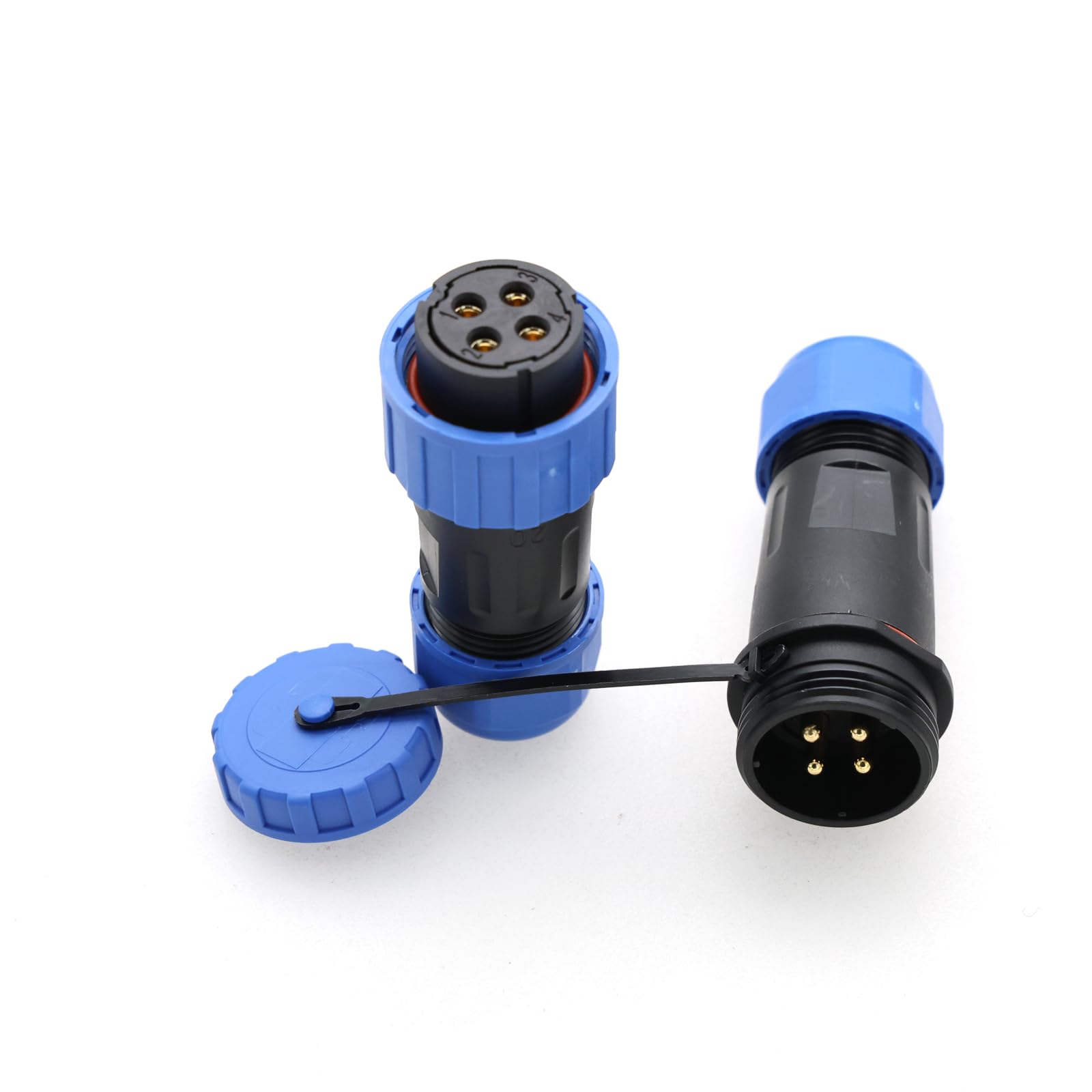 TY20 Screw Connection 2-7Pin Back Nut/Flange/Docking/Square Cable Connectors (Docking Reverse Mount, 4 Pin 25A) — image 1