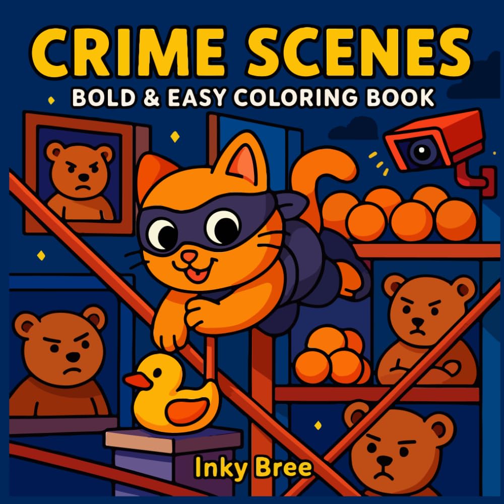 Crime Scenes: Bold & Easy Coloring Book