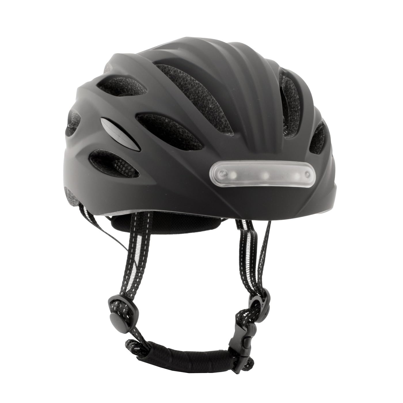 CoolBox M02 Casco para Patinete Eléctrico o Bicicleta Negro con Luz LED Frontal y Trasera. Ligero y Resistente con Espuma EPS y Cubierta de Policarbonato, Diseño Transpirable. Talla M