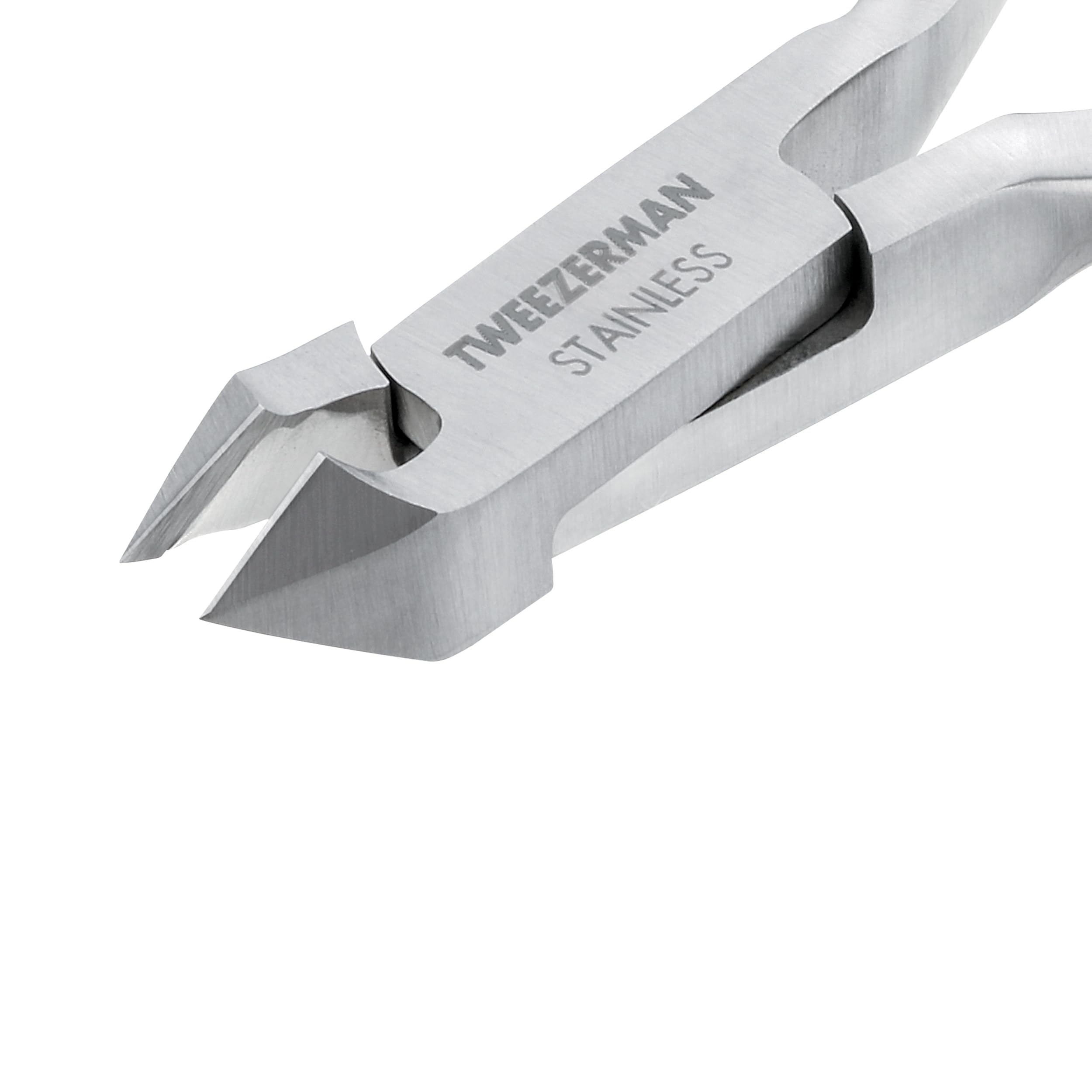 TWEEZERMAN Nagelhautzange (Saubere Entfernung von Nagelhaut an Finger und Zehen, Reisegröße, rostfreier Edelstahl), Silber