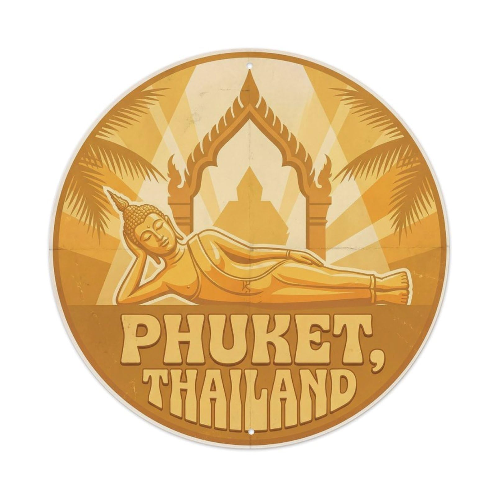 Phuket Sri Sunthon Temple Cultural Journey Heritage Metal Tin Sign