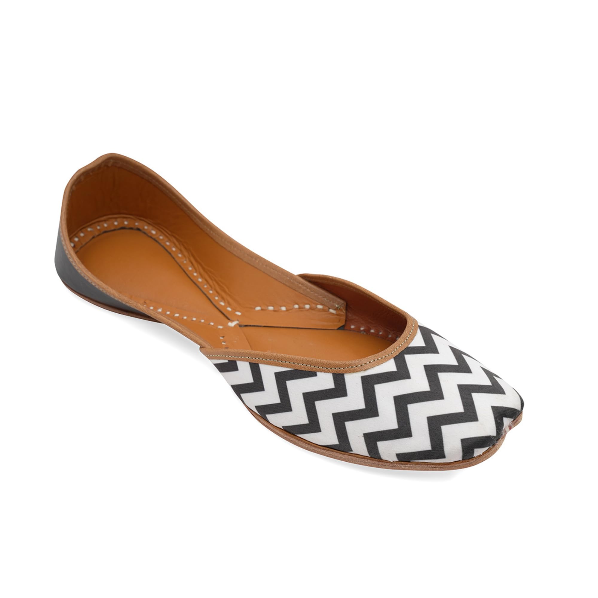 Women Embroidered Mojaris Flats | Black Color-image-14
