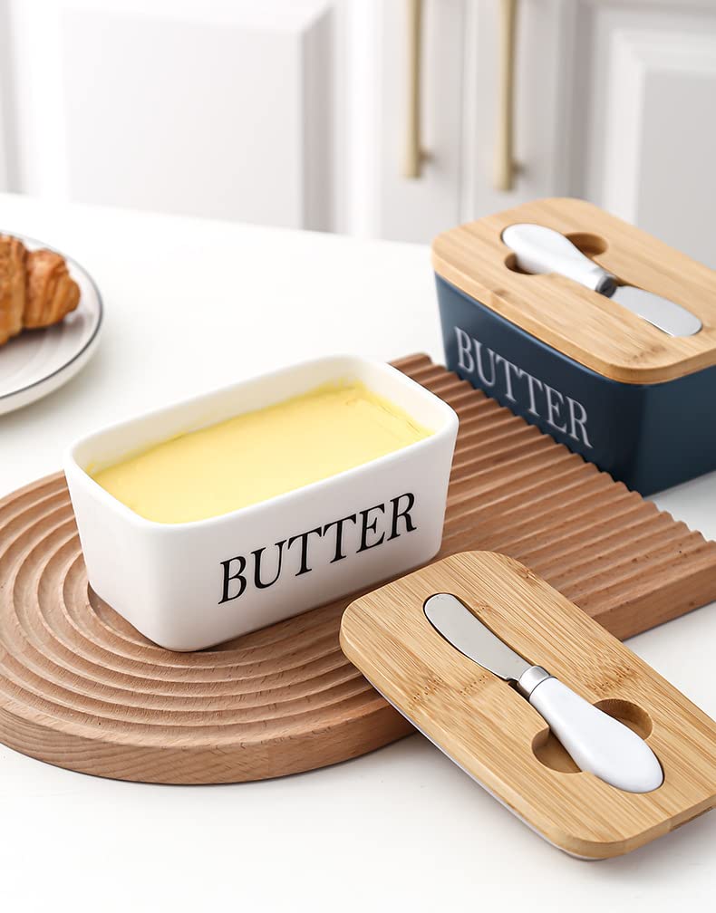 SOSINYA Porta Burro e Formaggera da Tavola– Burriera–si adatta perfettamente al frigorifero,Conserva Burro e Formaggio Freschi – lavabile in lavastoviglie. (B)
