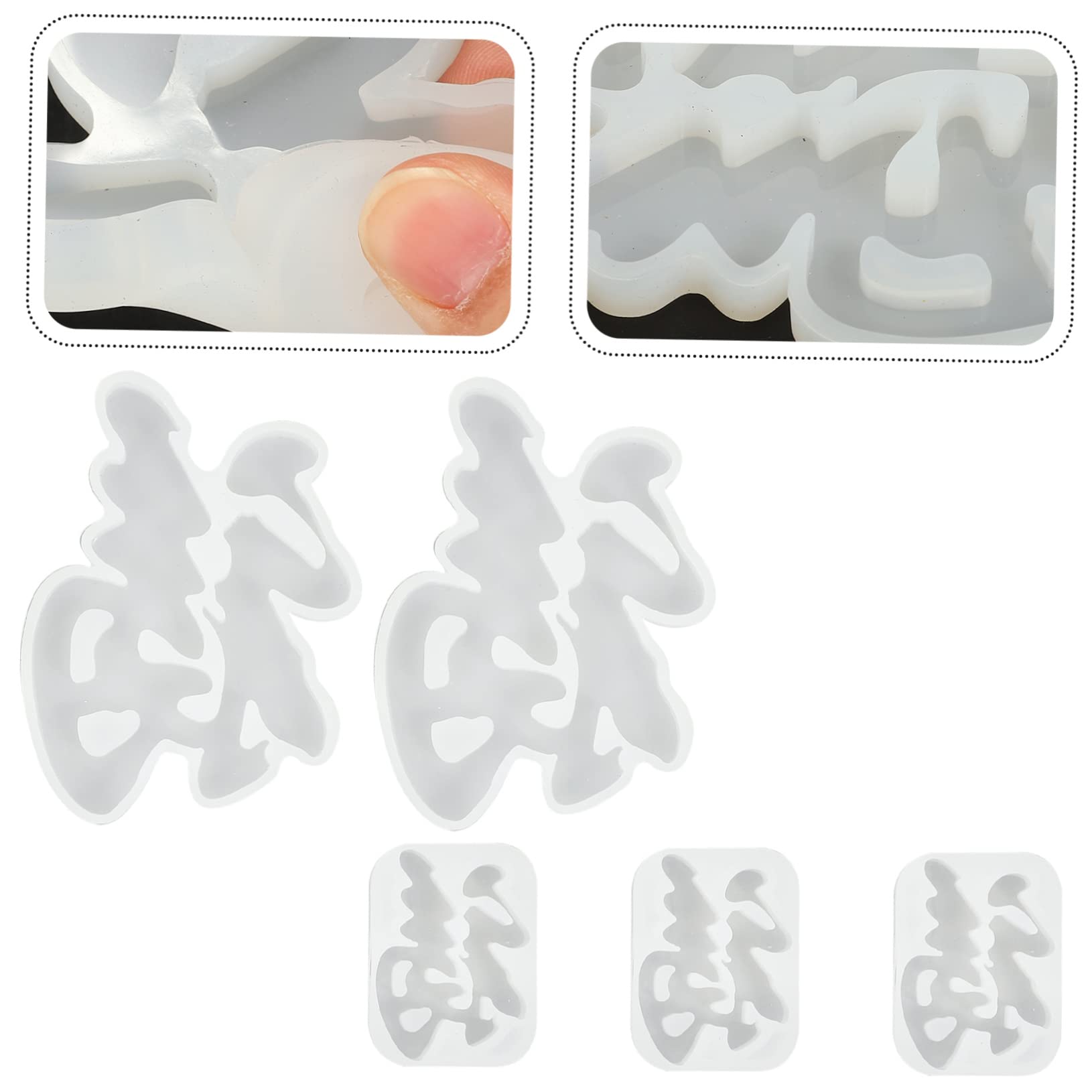 Didiseaon 25piezas Molde De Silicona Fu Character Para Diy Decoración De Hogar y Accesorios Resistente y Flexible Para Manualidades De Año