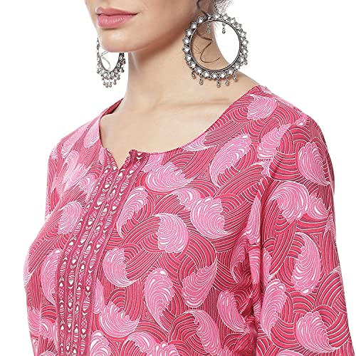 Image of Pink Liva Straight Kurta