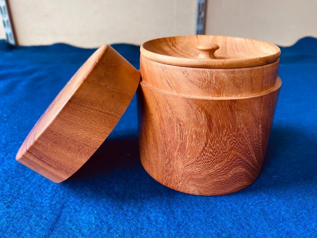 Amazon｜伝統工芸品 欅(けやき) くりぬき 茶筒 白木仕上げ 筒型｜茶筒  