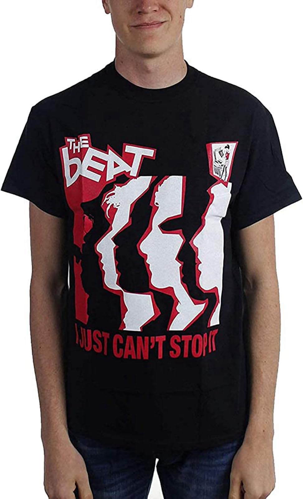 LI YA DENTAL The English Beat Mens Just Can't Stop It T Shirt Black L