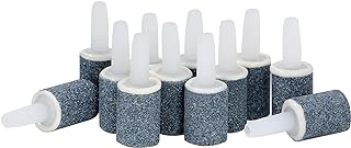 AQUANEAT Aquarium Air Stones 0.6 inch 12Pack, Bubble Stone, Fish Tank Airstones, Aerator Stone Bubble Diffuser, Air Pump Accessories for Aquariums, Fish Tanks, and Hydroponics