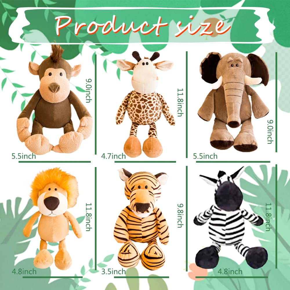 Amazon.co.jp: 6ピース 11.8インチ サファリぬいぐるみ おもちゃセット