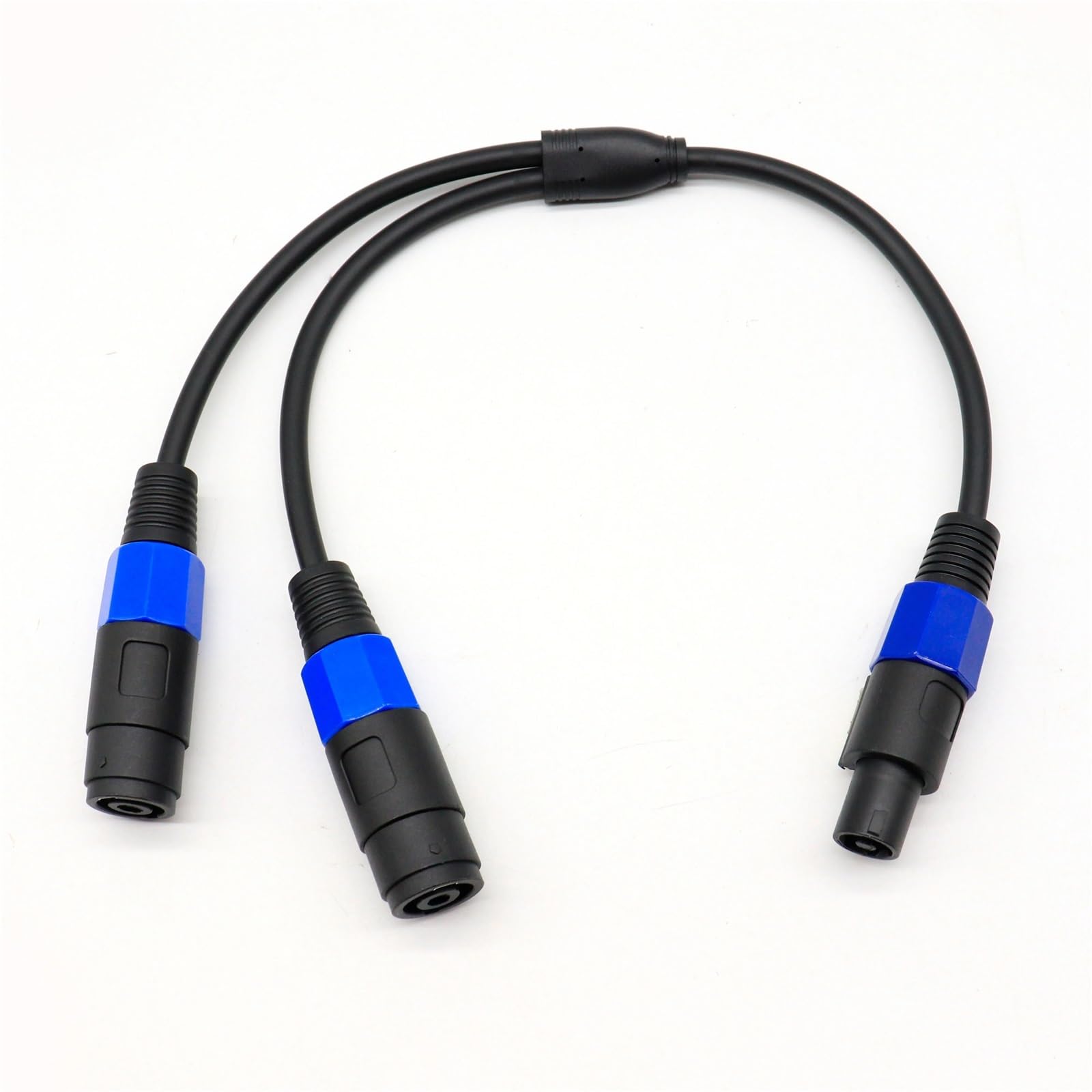 Kabel rozgałęźny 1 męski na 2 żeński / 1 żeński na 2 męski, kabel audio do głośnika 0,5 metra, kabel połączeniowy Speak-on (1 żeński do 2 męski)