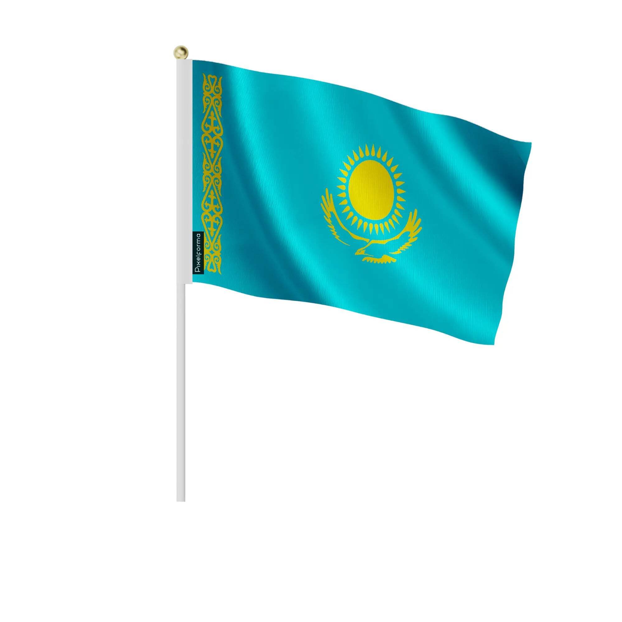 Mini Drapeau du Kazakhstan 30x45cm en lot de 100 pour décorer sans manquer - 4
