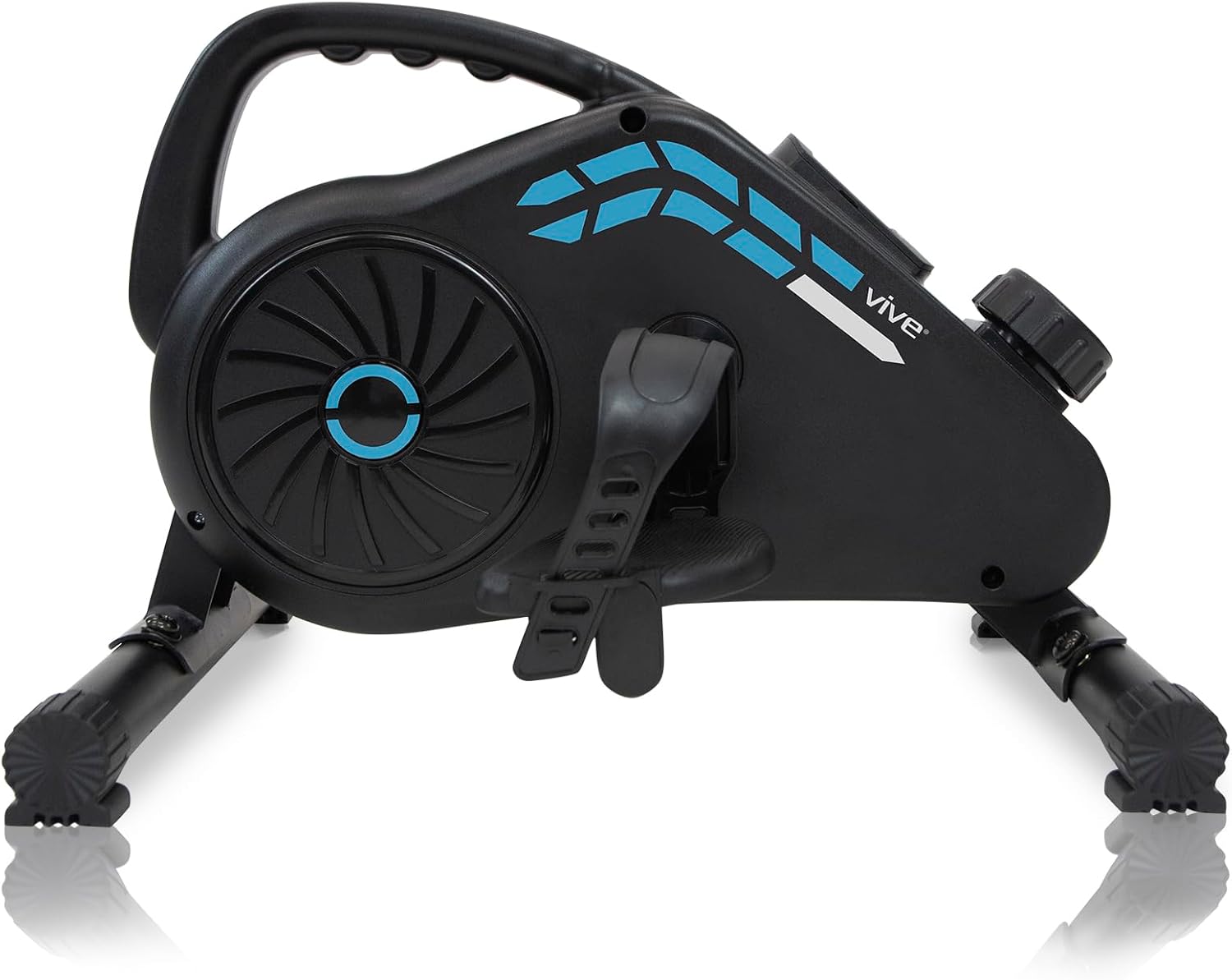 Vive Under Desk Bike – Magnetic Pedal Exerciser – Indoor Cycling Bike Stationary – Arm Leg Seated Deskcycle Bike Exercise Equipment for Home and Office