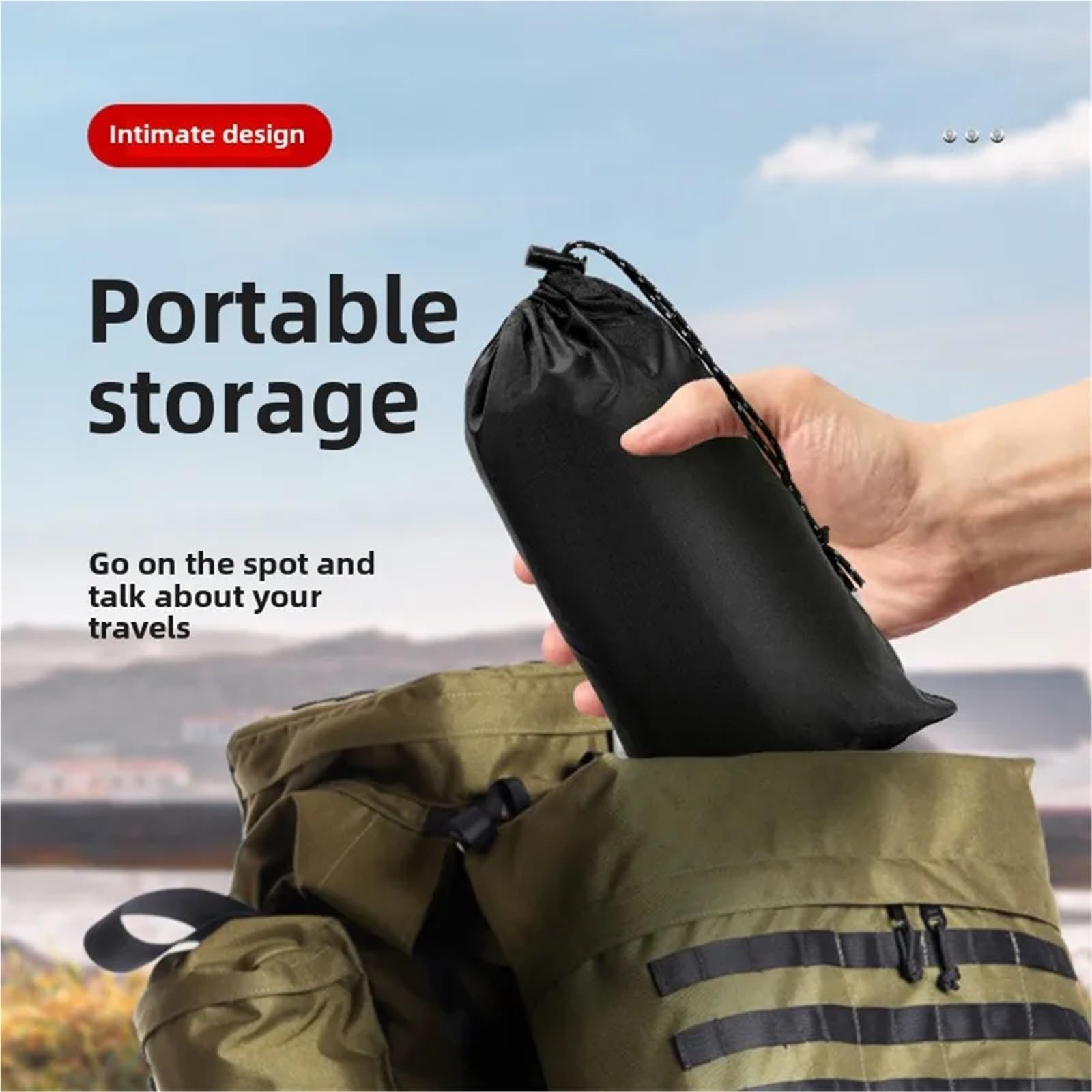 1 poncho antipioggia multifunzionale 3 in - Impermeabile e traspirante for esterni, for escursionismo, campeggio, alpinismo