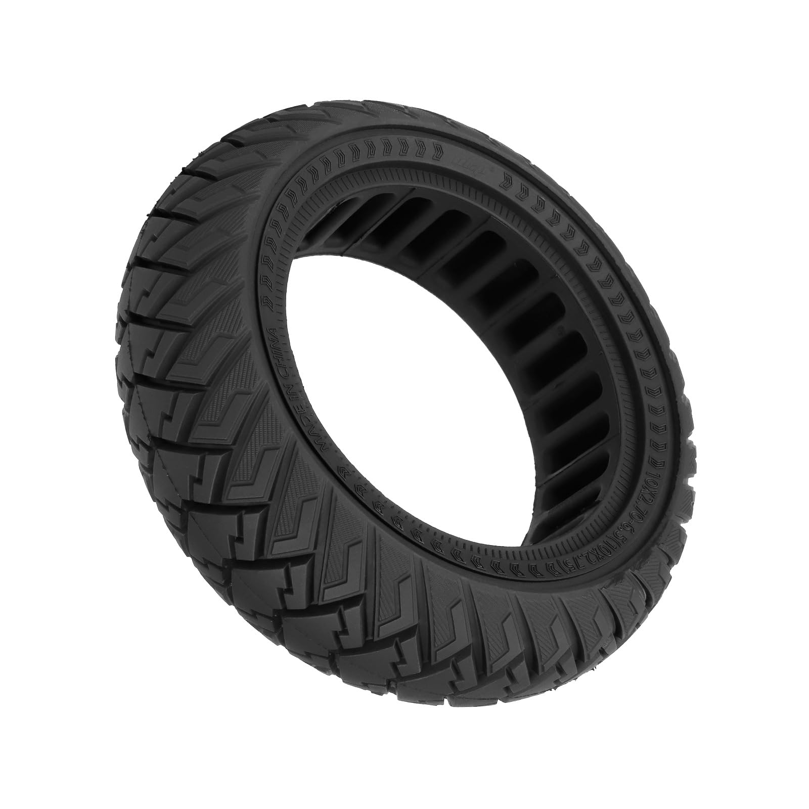 TREFAN 10x2,7-6,5/10x2,75-6,5 Pneu Solide Tout-Terrain pour Kugoo G-Booster/G2 Pro/Smartgyro Speedway/Rockway/Crossover/Dualtron 3 Trottinette Électrique 10 Pouces Roues de Rechange Antidérapants (1)