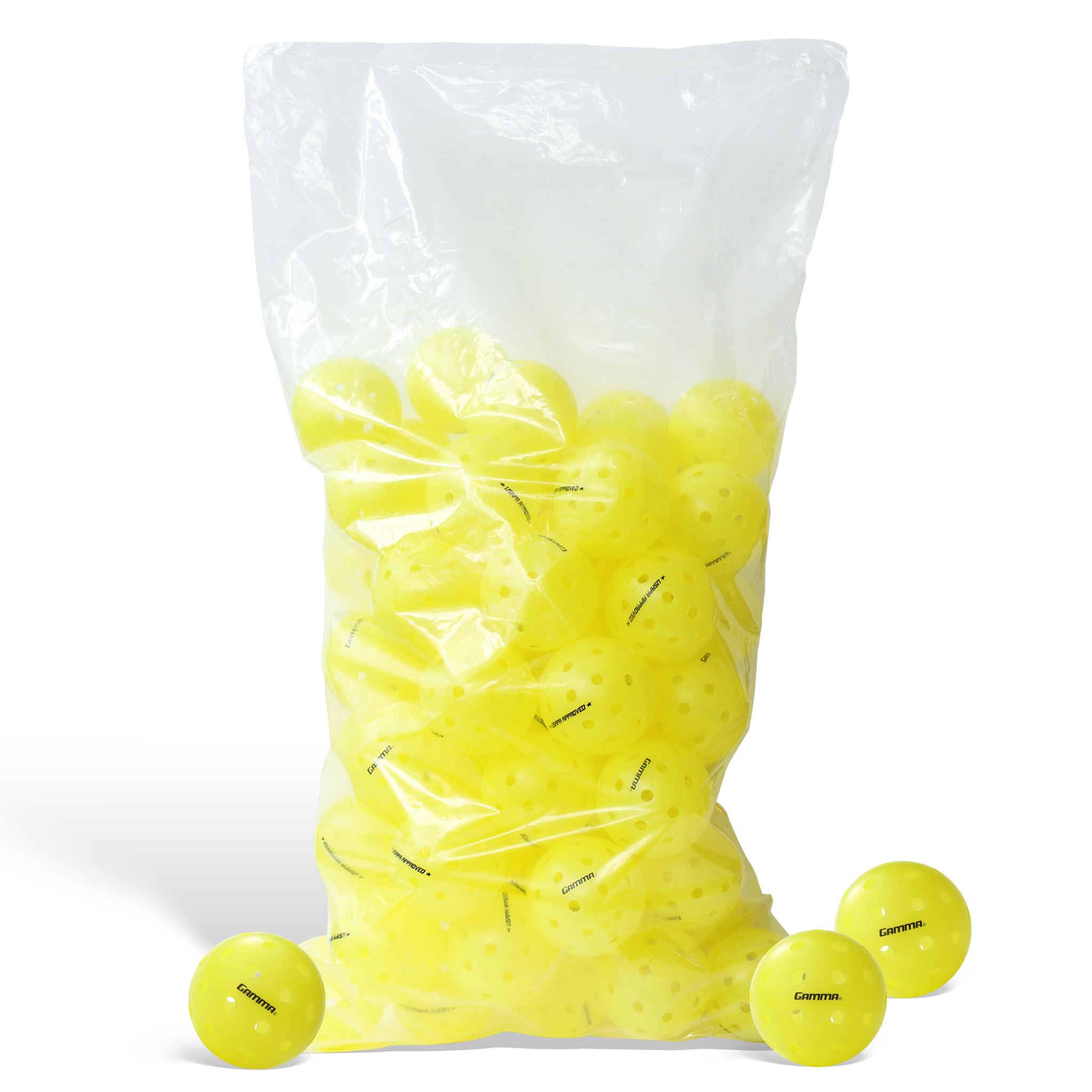 Gamma Photon Outdoor Pickleballs Pack of 60, USAPA Approved, High-Visibility, Durable and Ultra-Balanced