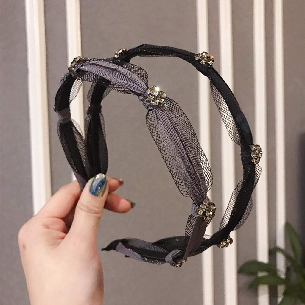 Opaski na głowę Knot Turban Opaska na głowę Opaska do włosów Elastyczne gładkie modne akcesoria do włosów dla kobiet 5 kolorów (kolor: A)
