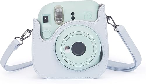 Miniatura 4 de Phetium Instant Mini 12 - Funda protectora para cámara compatible con Instax Mini 12 11, bolsa de piel sintética con bolsillo y correa de hombro