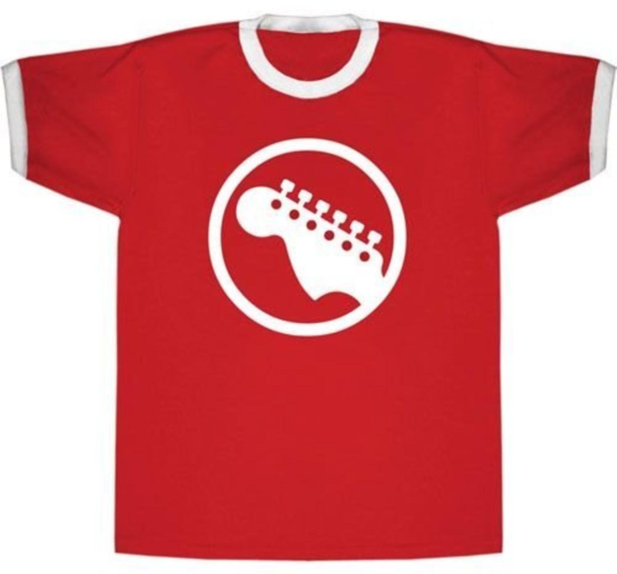 Scott Pilgrim vs. The World Rock Band Guitar Icon Red Adult T-shirt Tee