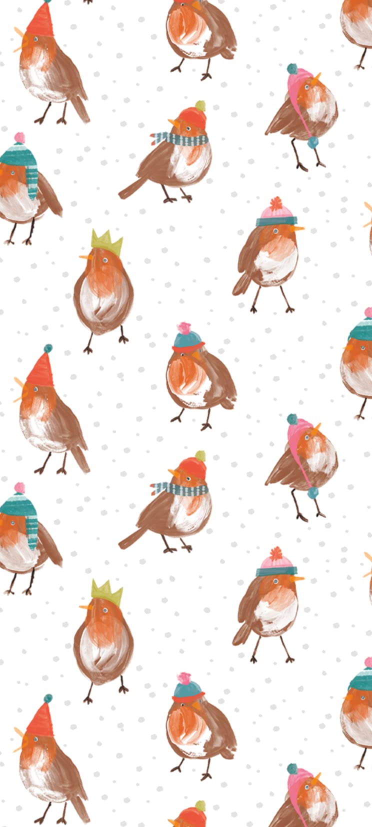 Glick Four Sheets Robin Christmas Tissue Paper, Winter Tissue for Gift Wrapping, TPX81, Multi