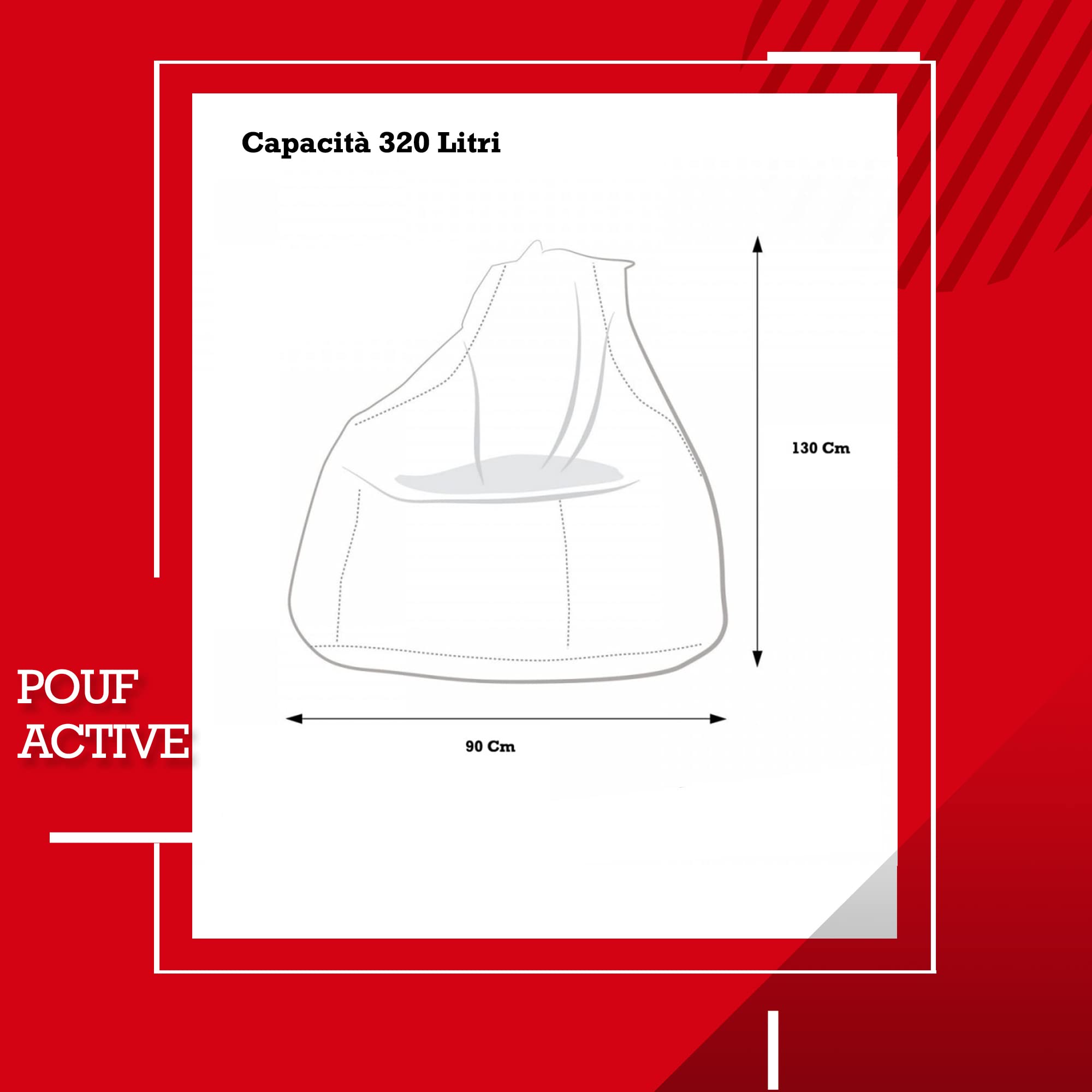Ecopuf | Puff Poltrona Sacco Marrone Talpa ACTIVE XXL - Puff Poltrona da Interno/Esterno - Pouf A Sacco Impermeabile - Poltrona Pouf Imbottitura Polistirolo EPS PRO - Pouf Poltrona A Sacco Doppia Zip