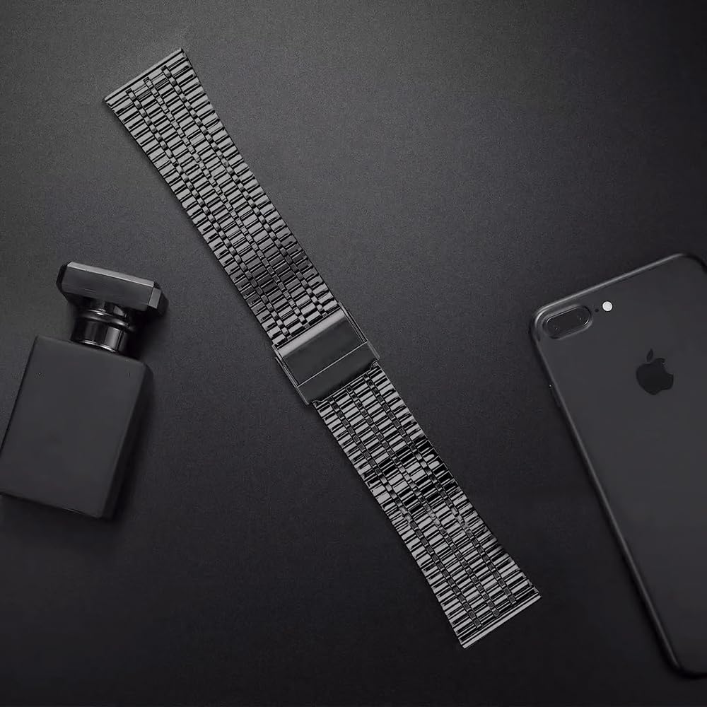 Pasek do zegarka ze stali nierdzewnej, metalowy pasek do zegarka dla mężczyzn i kobiet, pasek do smartwatcha i tradycyjnego zegarka, pasek do zegarka 20 mm/22 mm
