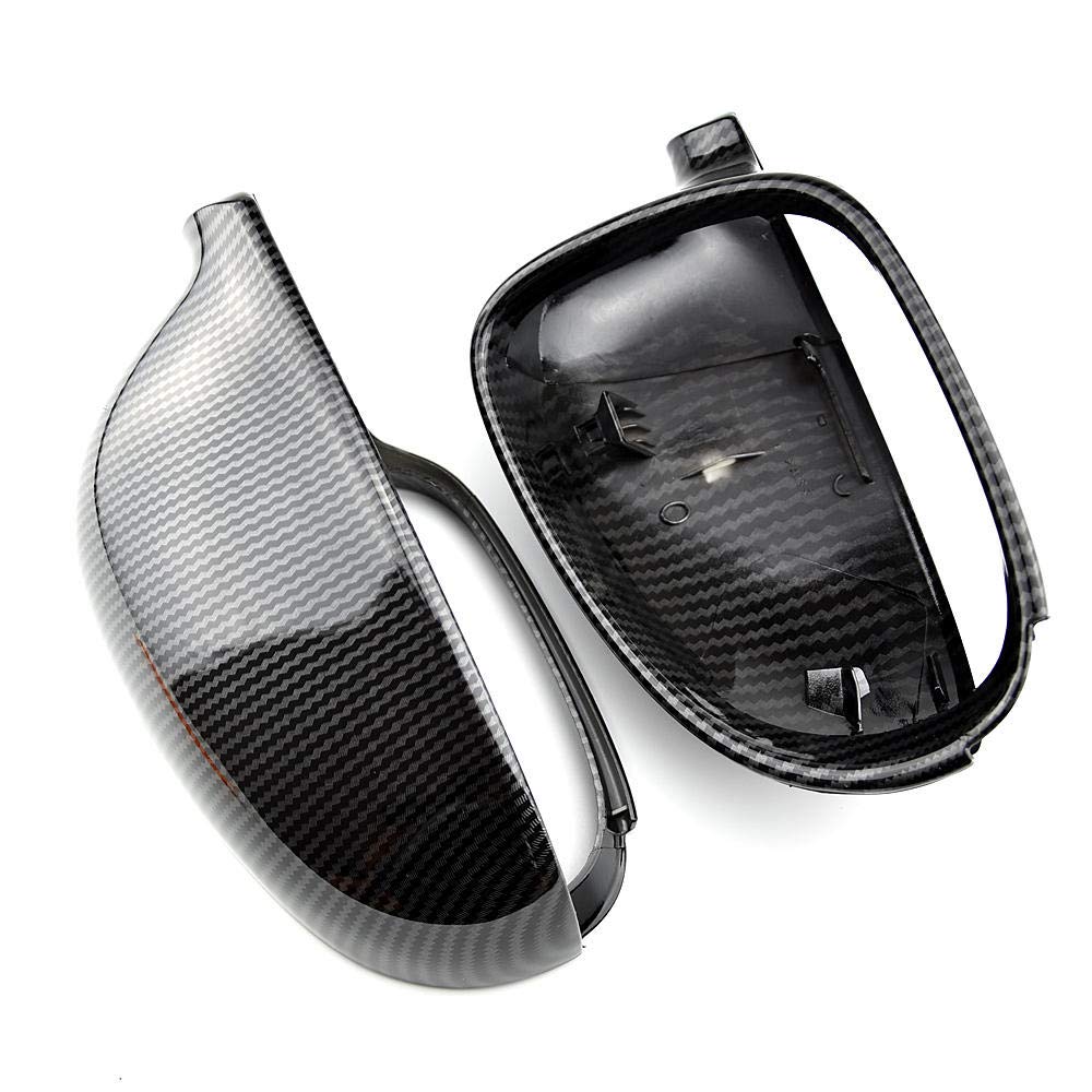 Pasuje do VW Golf MK5 2006 2007 2008 2009 2010 1K0857538/1K0857537 części samochodowych zamiennik części samochodowych osłona lusterka bocznego Carbon czarny-Carbon_Look_Black