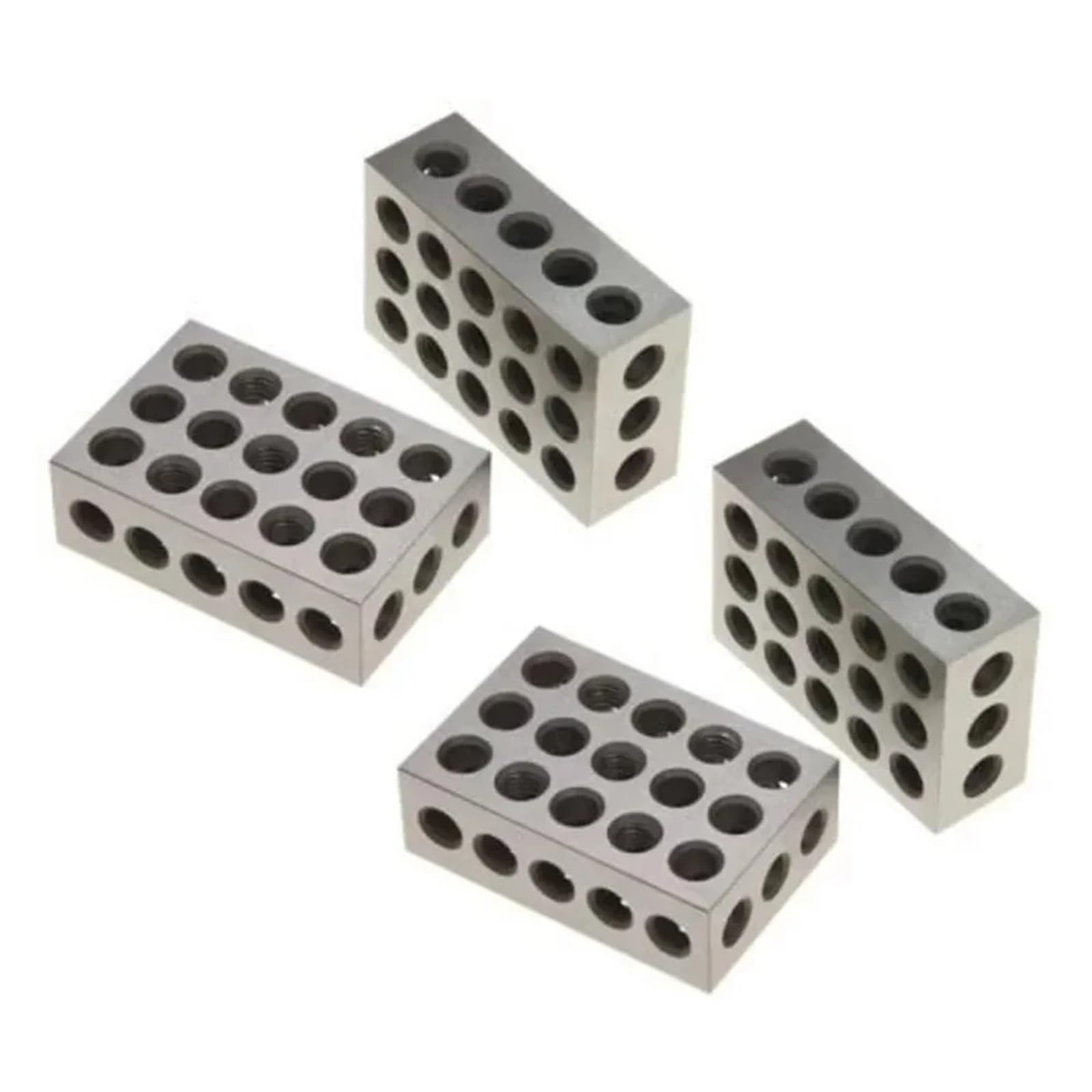 Micrómetro Digital, 2 bloques de acero endurecido 1-2-3" precisión 0,0002" for fresadora Machinist 123, 23 agujeros, calibre bloque 25-50-75 mm