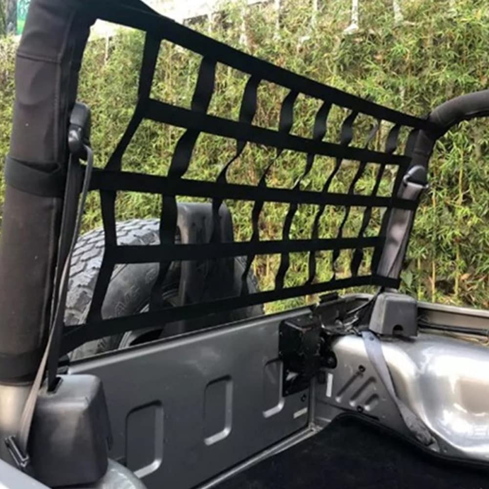 Barre Tettuccio Amaca per Rete Portaoggetti per Bagagliaio Posteriore per Tetto Auto per Wrangler Copertura per Rete da Carico per Carichi Pesanti Universale Portatutto