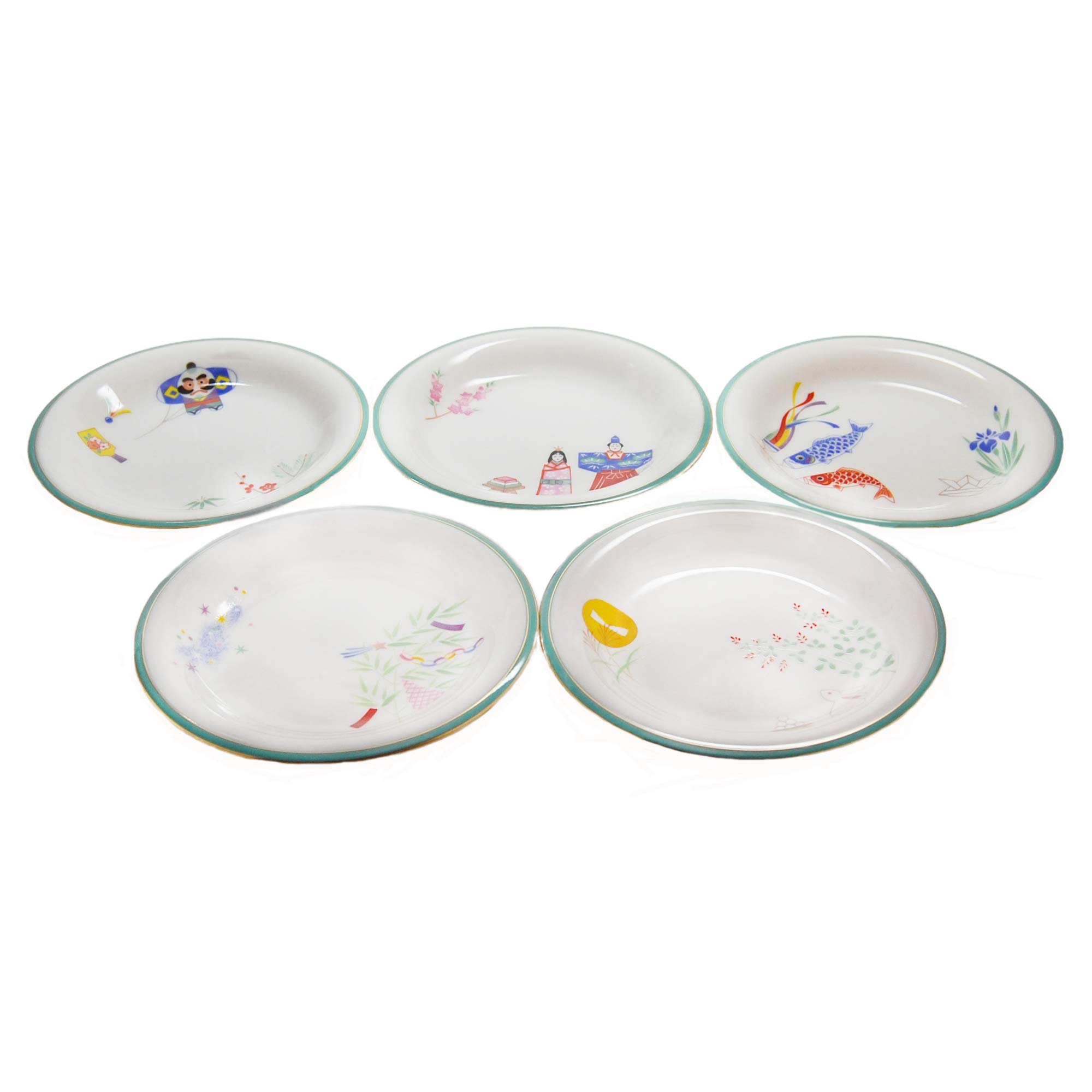 Amazon.co.jp: 香蘭社 銘々皿 月ごよみ 14.5cm IB576-FXR 5枚セット