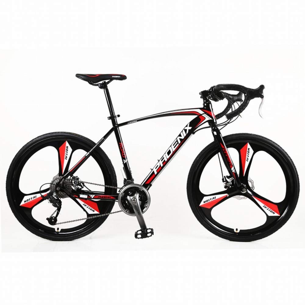 Bicicleta de Carretera 700C 21/27 Velocidades 26 Pulgadas Velocidad Variable Manillar Curvado Bicicleta Masculina Y Femenina Estudiante Coche Carreras de Carretera, B, Talla Única/D/Talla Única