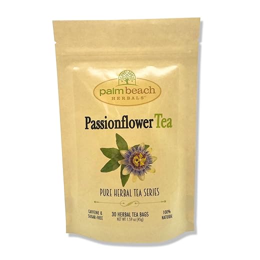 Palm Beach Medicinal Herbs - Passionflower Tea - Pure Herbal Tea Series, 30ct