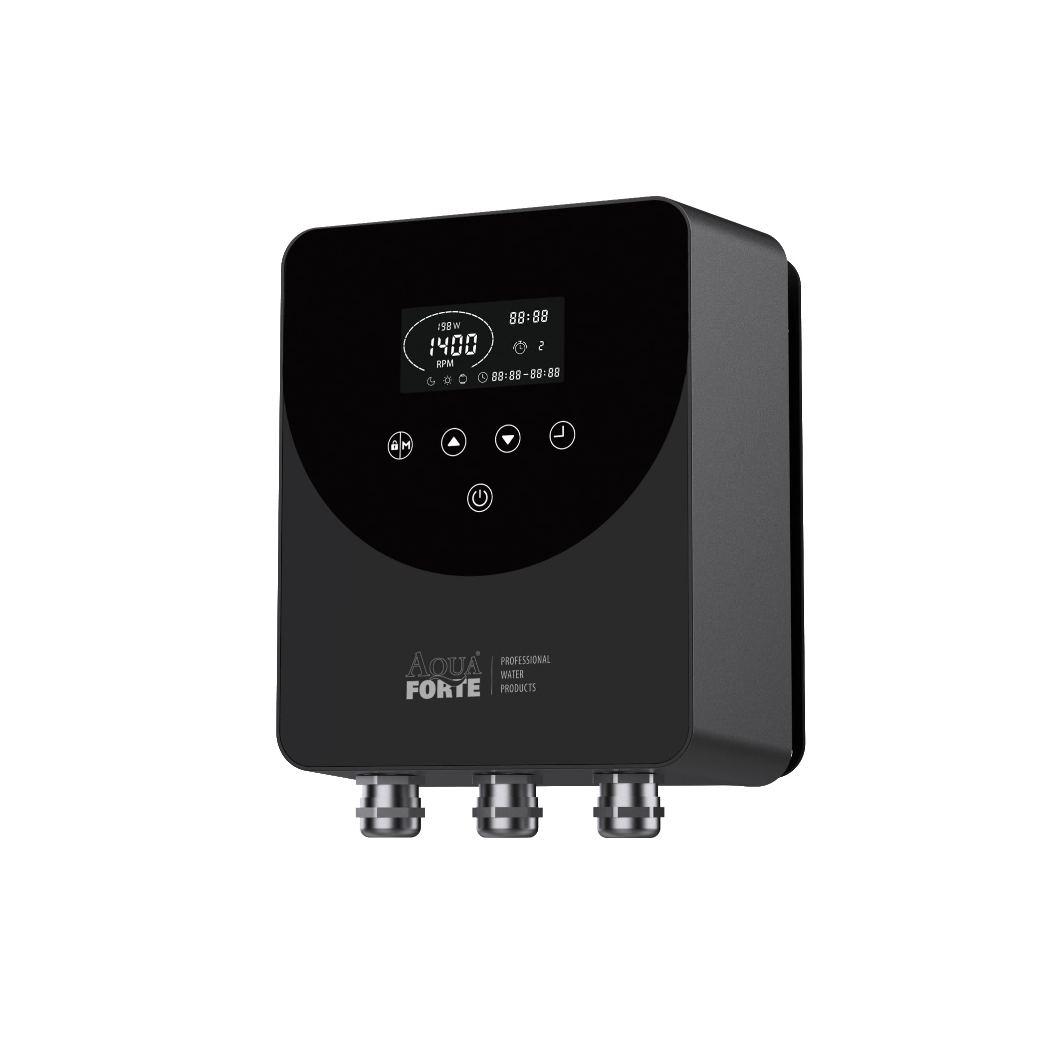 AquaForte Vario+ Inverter II con Touchscreen, 1 Fase AC, Tensione d'Ingresso 220-240V, Regolazione della velocità delle Pompe della Piscina, 4 DiverseFasce Orarie al Giorno, Rispettoso dell'Ambiente