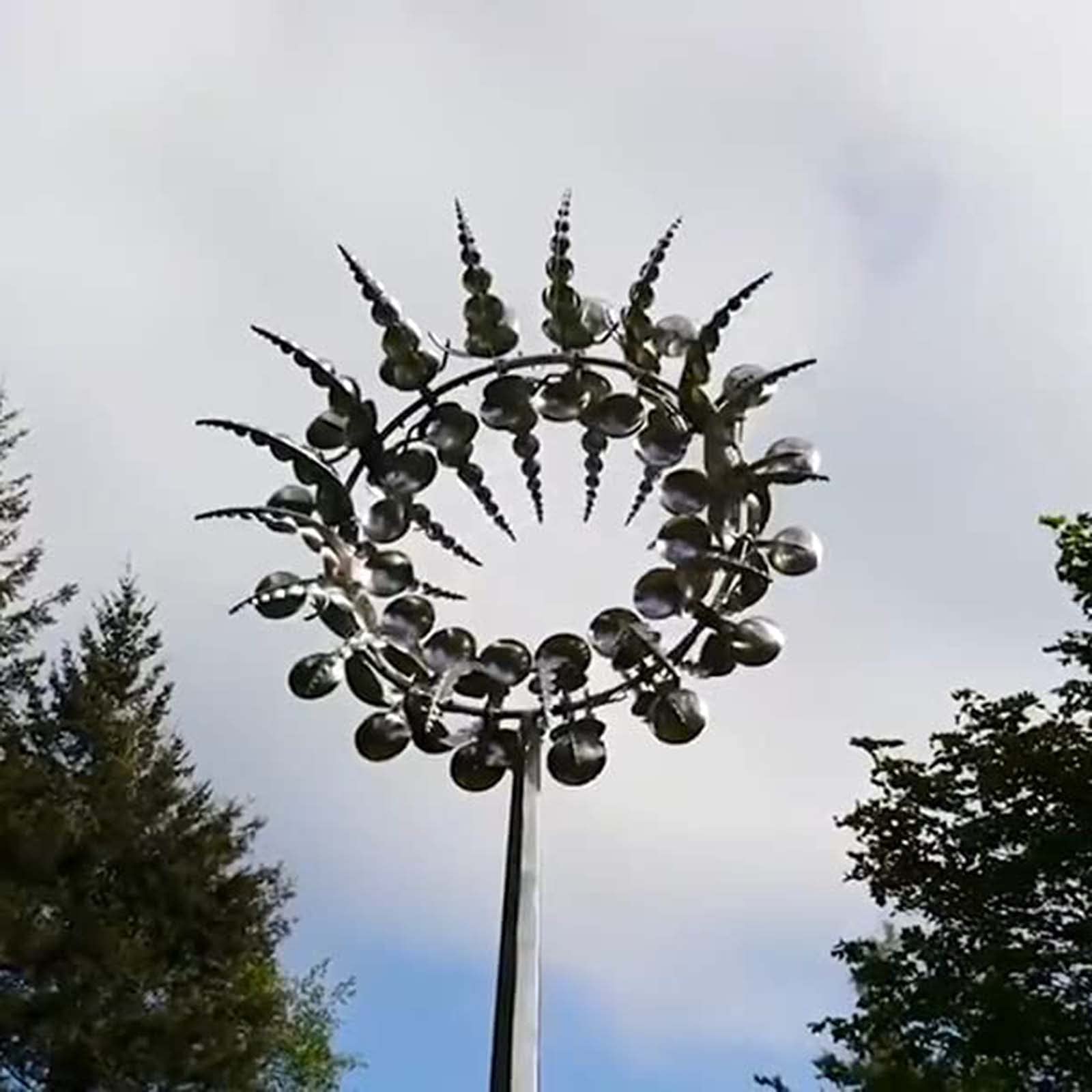 Tuin Windmolen Spinner, Unieke En Magische Metalen Windmolen, 3D Wind Aangedreven Kinetische Sculptuur Spinners Met Staak For Tuin Buiten Terras Decoratie 1570569867