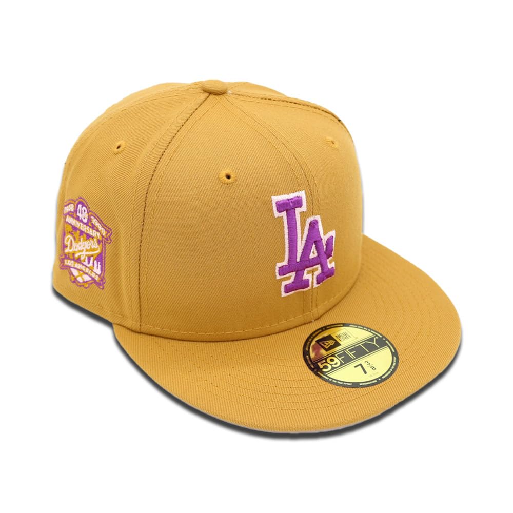 New Era Czapka męska 59FIFTY NFL NBA MLB Limited Edition, Los Angeles Dodgers Brown Purple, 58-59
