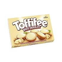 Toffifee White Chocolate – 1 x 125 g – Nocciola al caramello con crema chiara e cioccolato bianco – Ideale per spuntini e condividere insieme