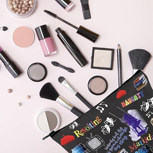 Miniatura 5 de TSOTMO Televisión Regalo Comedia Tragedia Máscara Teatro Drama Bolsa Regalos Actriz Bolsa Cremallera Bolsa Amante Musical, Beige, Blk-matilda