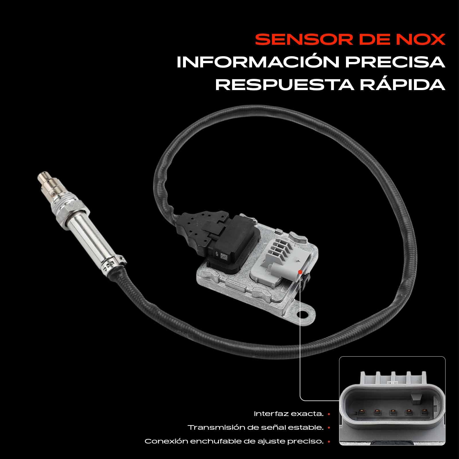 Frankberg Sensor de NOx 5 Polos 9678570780 | Compatible con: C4 II NC, DS5, C3 Aircross II 2C 2R, 308 II L3 LB LH LP LW, 2008 I CU, DS3 Cabriolet SB