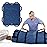 ZHEEYI Multipurpose 48 x 40 Positioning Bed Pad with Reinforced Handles - Reusable & Washable Transfer Sheet for Turning, Lifting & Repositioning - Double-Sided Nylon Fabric, Navy Blue