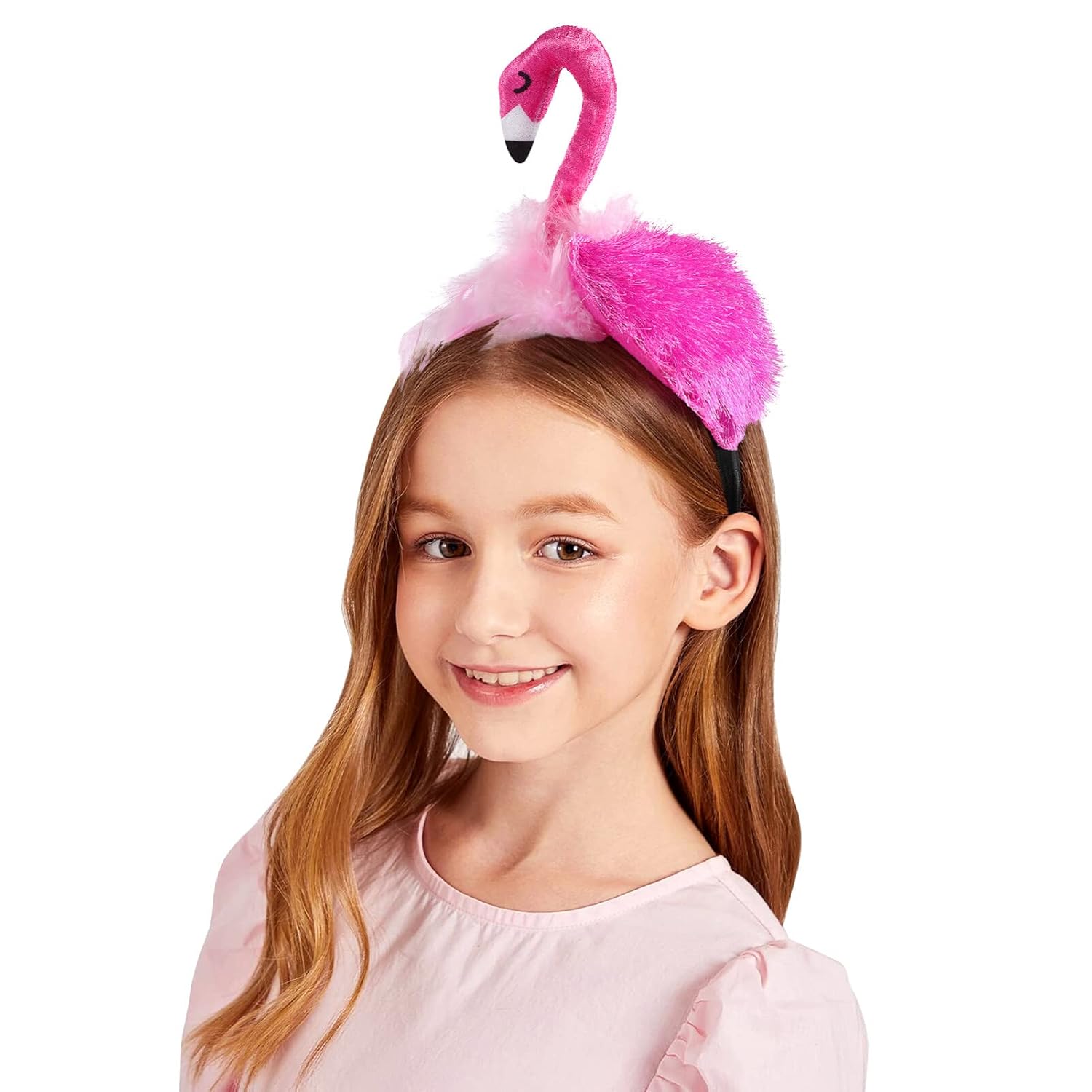 VANZACK 1pc Flamingo Headband, Flamingo Headdress, Hair Hoop for Carnival Tropical Party Hair Accessory, Tropical Headbands for Party Headbands Supplies
