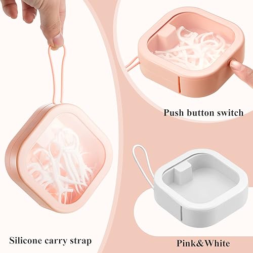 Miniatura 17 de Kathfly Organizador de lazos para el cabello blanco, 4 unidades, portátil, contenedor de almacenamiento para accesorios para el cabello, apilables