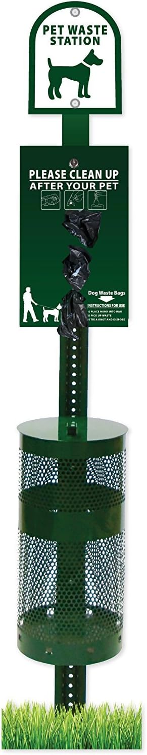 Dog Waste Station - Free 400 Dog Waste Bags, Free 50 can Liners
