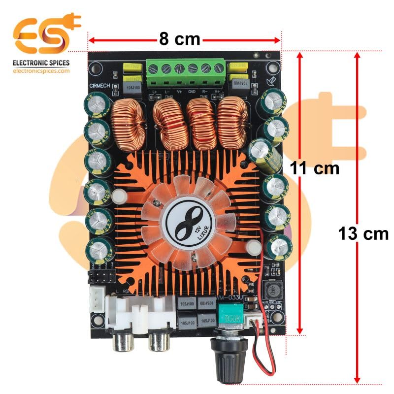 Image of Electronic Spices TDA7498E 160W+160W Two-Channel Stereo Intelligent Digital Audio Power Amplifier Board