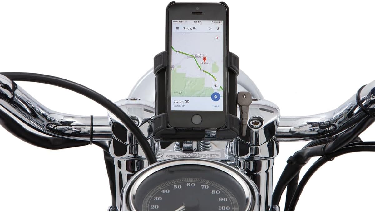 Ciro 50313 Handlebar Mount Smartphone/GPS Holder With Charger, Black
