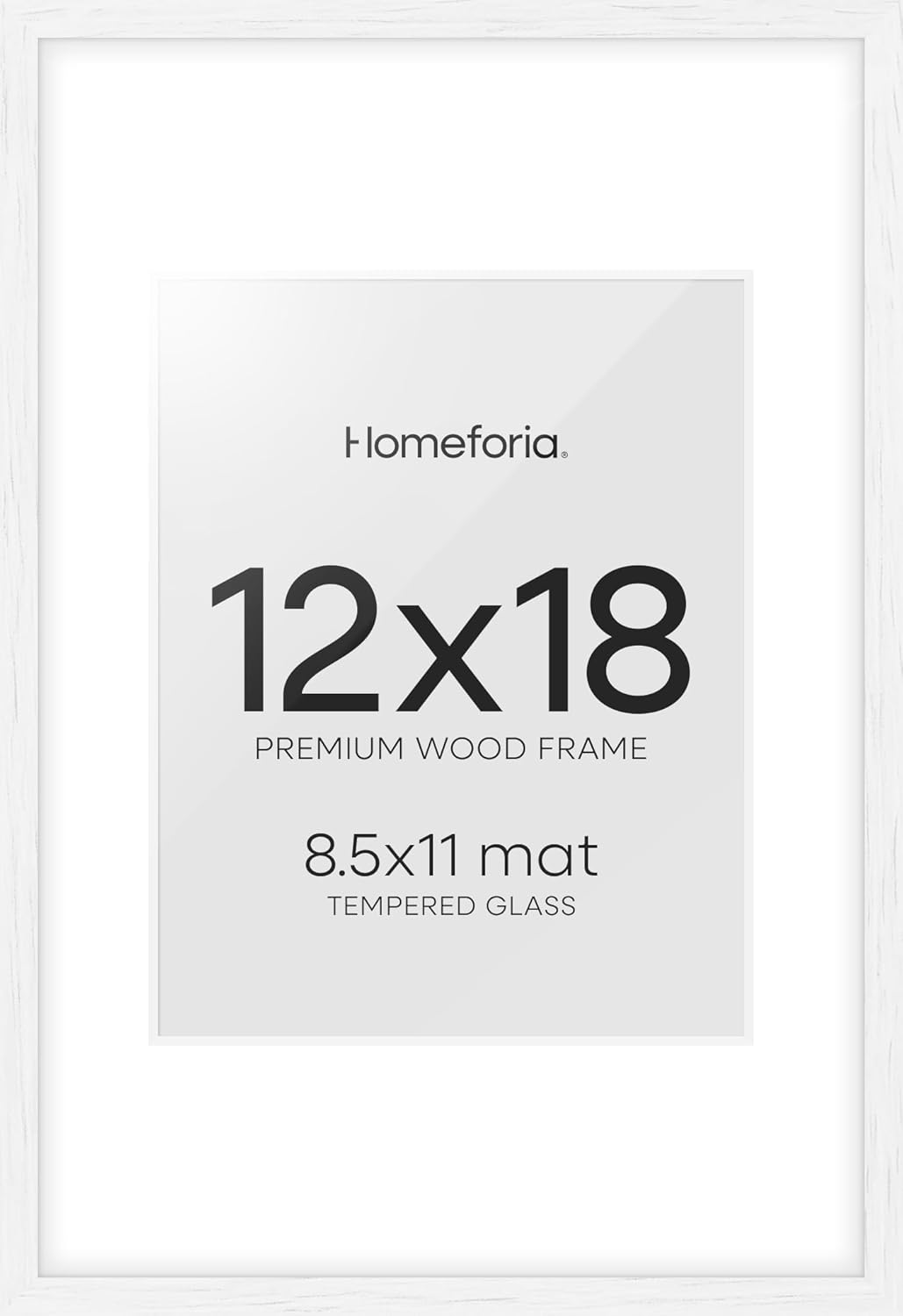Homeforia 12x18 Frame in White Wood