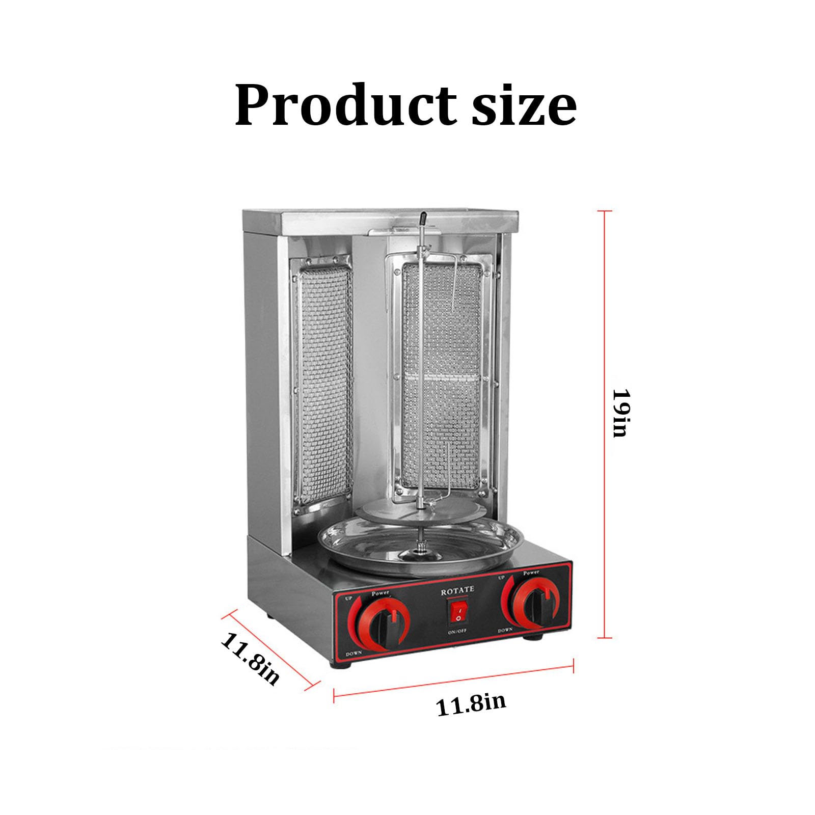 Parrilla De Gas Comercial,máquina Asadora De Pollo Vertical,máquina De Barbacoa con Horno Asador De Acero Inoxidable,rotación Automática,para Reuniones Familiares En Restaurantes